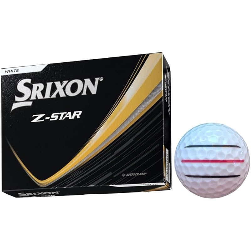 

[Hapiraki_Golf Line] dunlop golf ball Srixon Z-Star 2025 model With line (Z-Star_1 dozen white_3 lines)