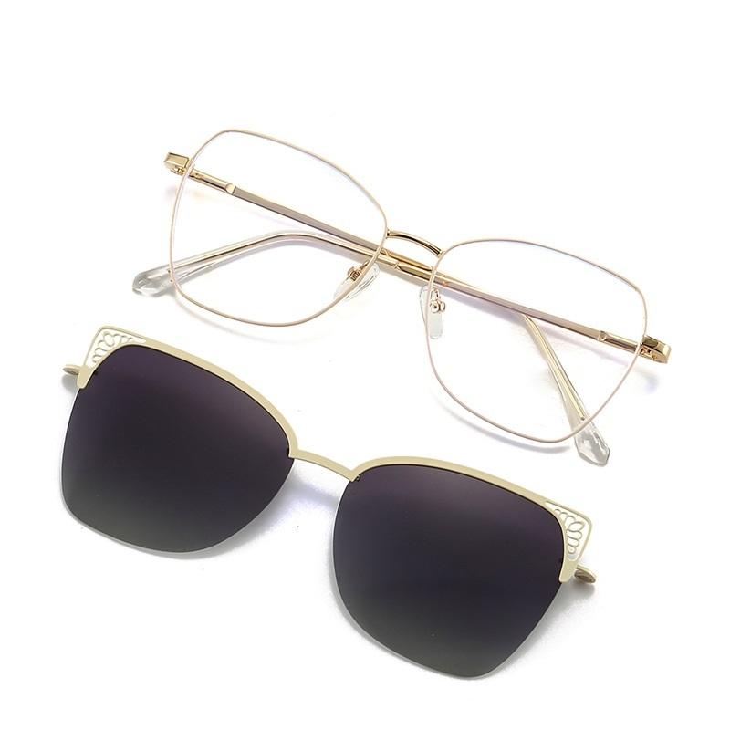 

COHK женские поляризованные оптические магнитные солнцезащитные очки клипса магнит клипса на солнцезащитные очки Polaroid UV400 модные квадратные очки оправа COHK