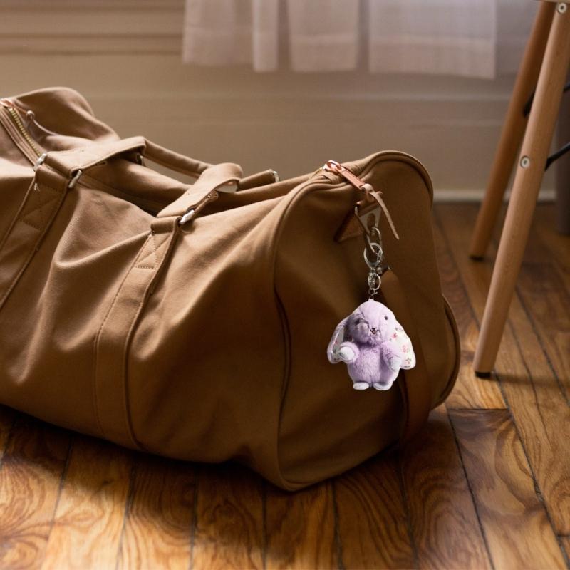 Soft Plush Rabbit Doll Keychain Lovely Doll Charm Colorful Keychain Accessory Suitable for Girls and Adults Present