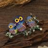 Full-Diamond Owl Brooch Clothing Accessories Animal Bird Crystal Brooch Sweater Colourful Statement Coat Accessories