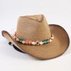 Popular European and American Western Cowboy Straw Hat Men's and Women's Fashion Shade Straw Hat Outdoor Western Cowboy Hat