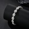 Heavyweight Hip-Hop Bling: Square Cluster Moissanite Tennis Bracelet In 925 Silver