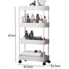 2/3/4 Layer Narrow Gap Storage Rack Shelves Organizer Open High Capacity Save Space Mobile Shelving for Kitchen Bathroom