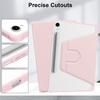 Funda for Samsung Galaxy Tab S10 Lite Case with Pen Holder 360 Rotating Acrylic Clear Hard Tablet for Galaxy Tab S10 Lite Cover