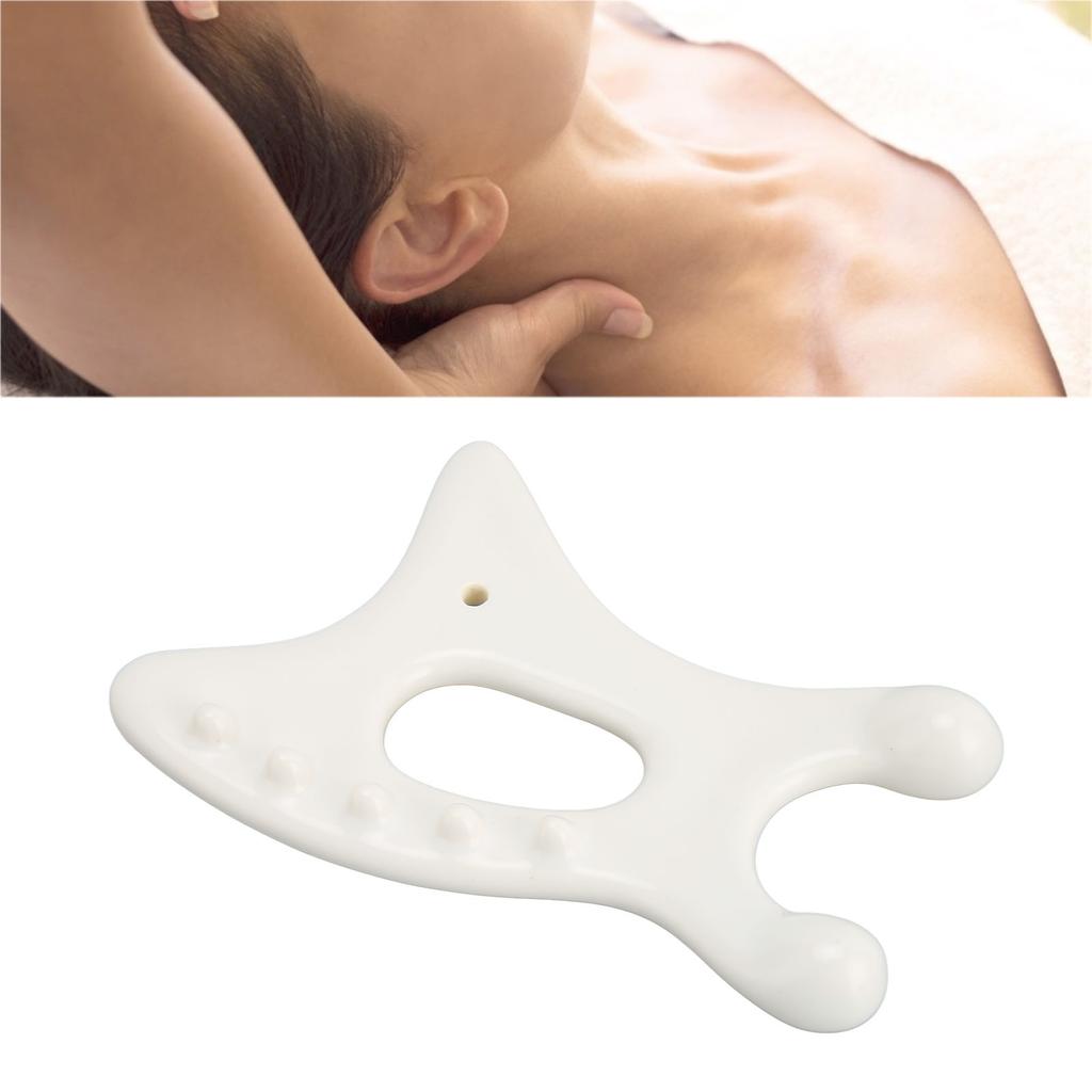 Ceramic Gua Sha Scraping Tool Ergonomic Rounded Edges Gua Sha Facial Body Massage Tools