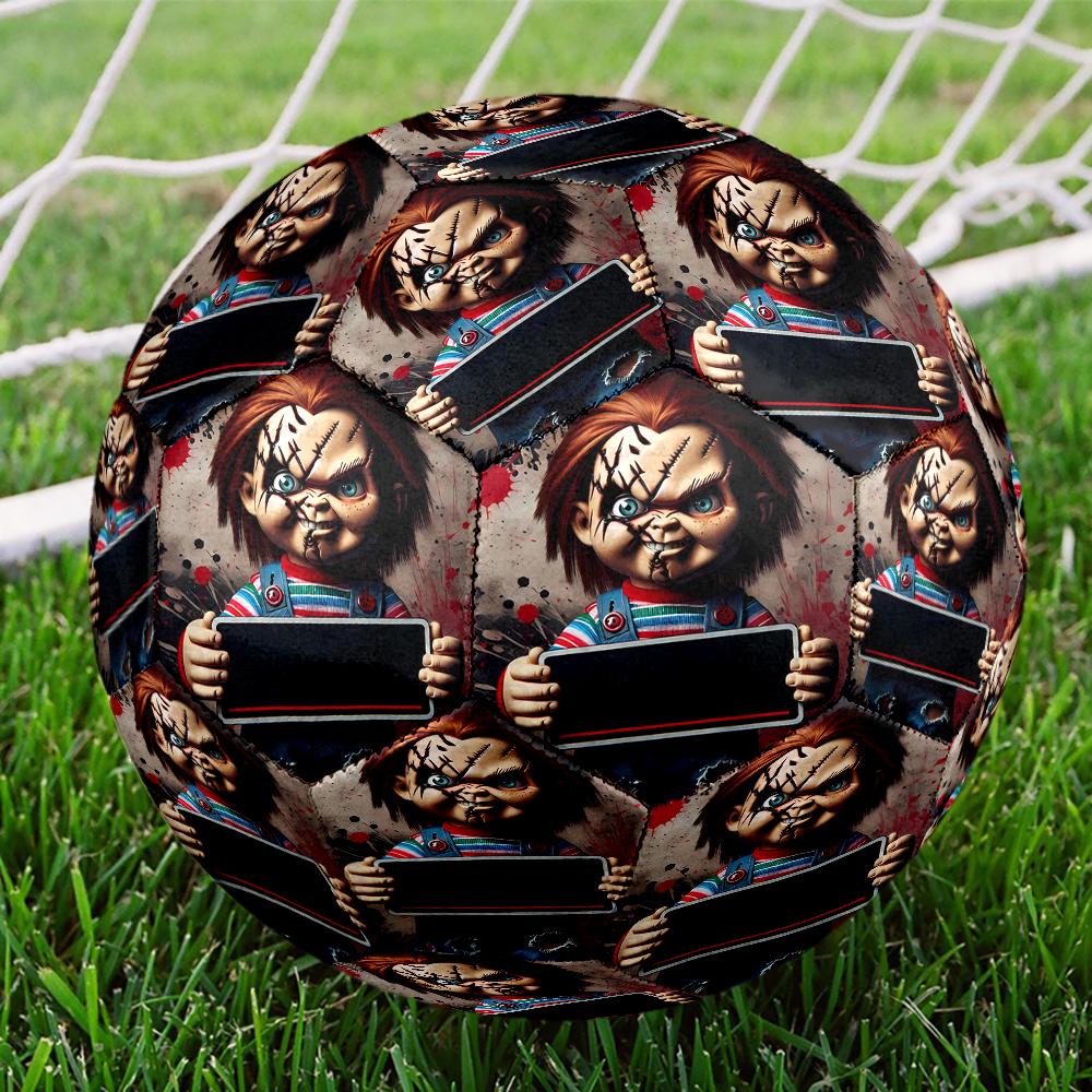 Chucky Theme Size 5 Soccer Ball, Suitable for Both Indoor and Outdoor Matches, a Gift Suitable for Everyone.