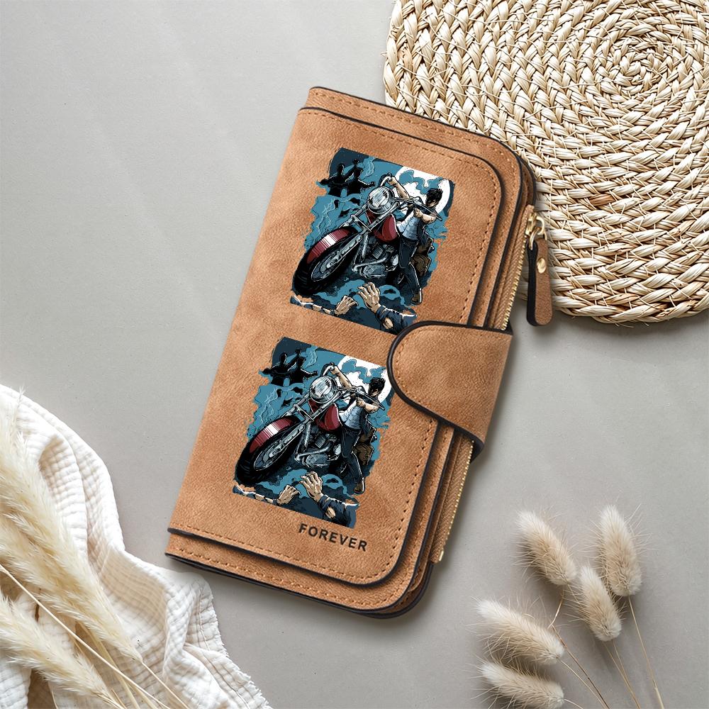 Cool Biker Print Wallet for Daily Use