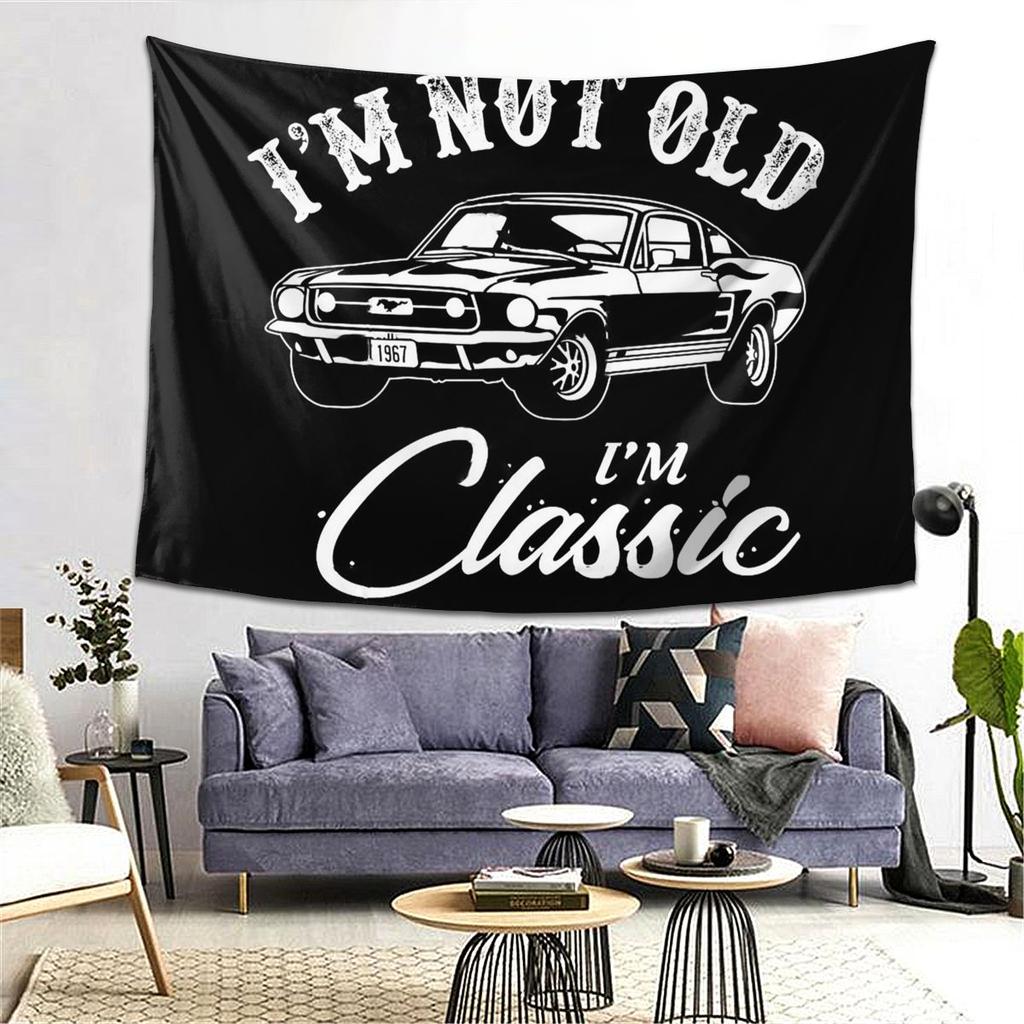 Classic Car Mustang Tapestry Decor Art Aesthetic Tapestries for Living Room Bedroom Home Wall Cloth Wall Hanging