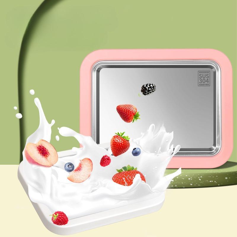 Mini Stir Fry Yogurt Machine 304 Stainless Steel Instant Ice Cream Maker Child Handmade DIY Baking Toy (Physical Cooling)