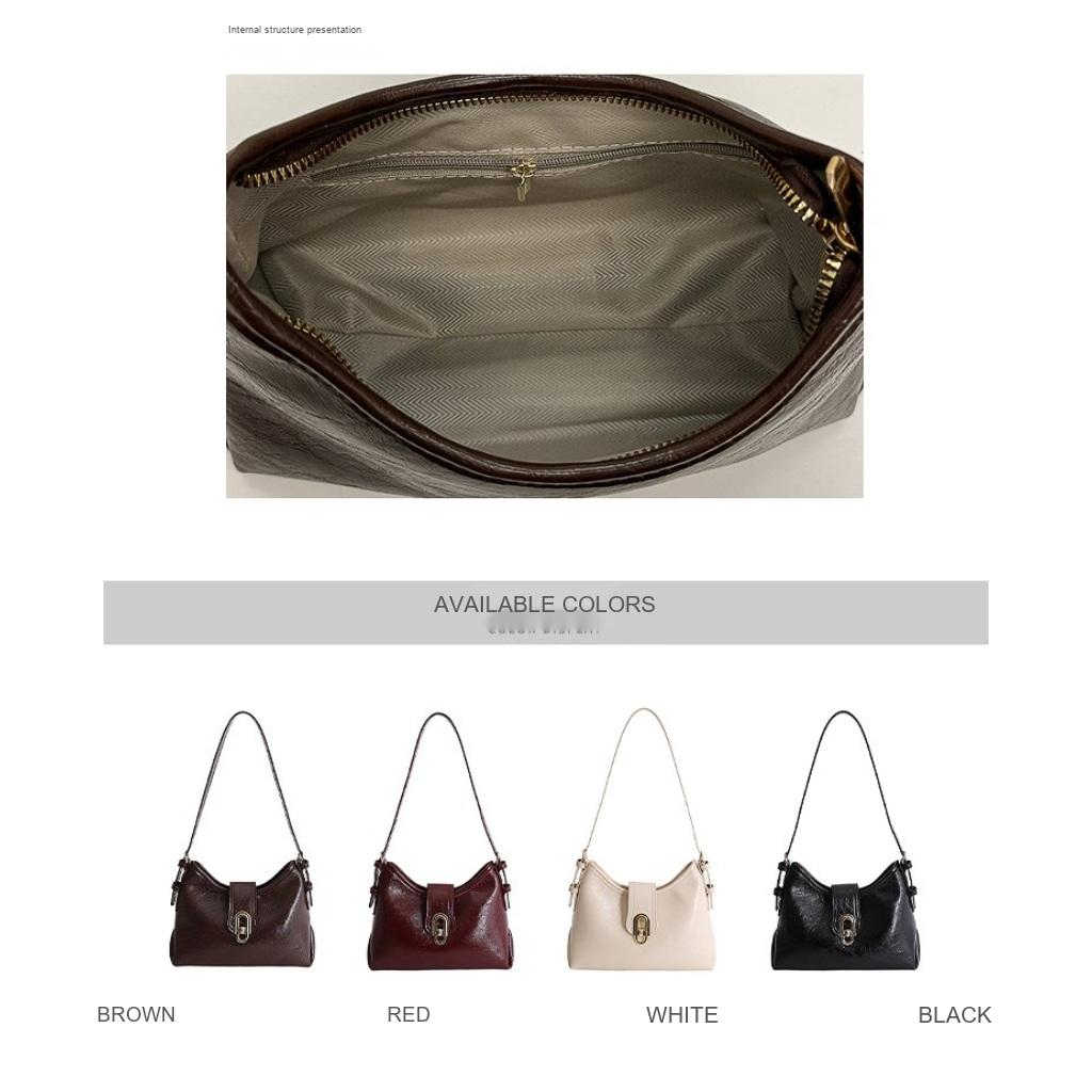 Crossbody Bag Women PU Vintage Lock Daily Commute