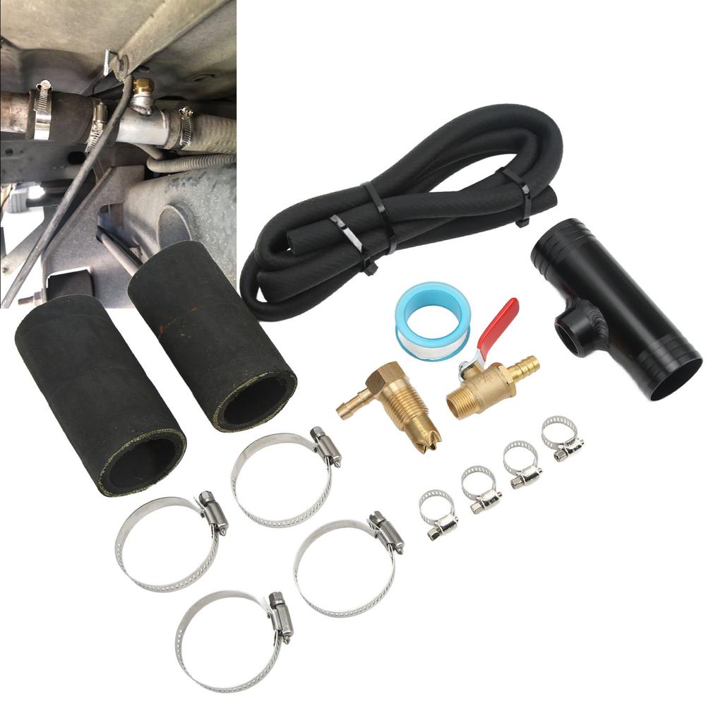 Auxiliary Transfer   Connector Kit with Fuel Pipe Connector Tee Clamp 11025 Replacement for       Trucks