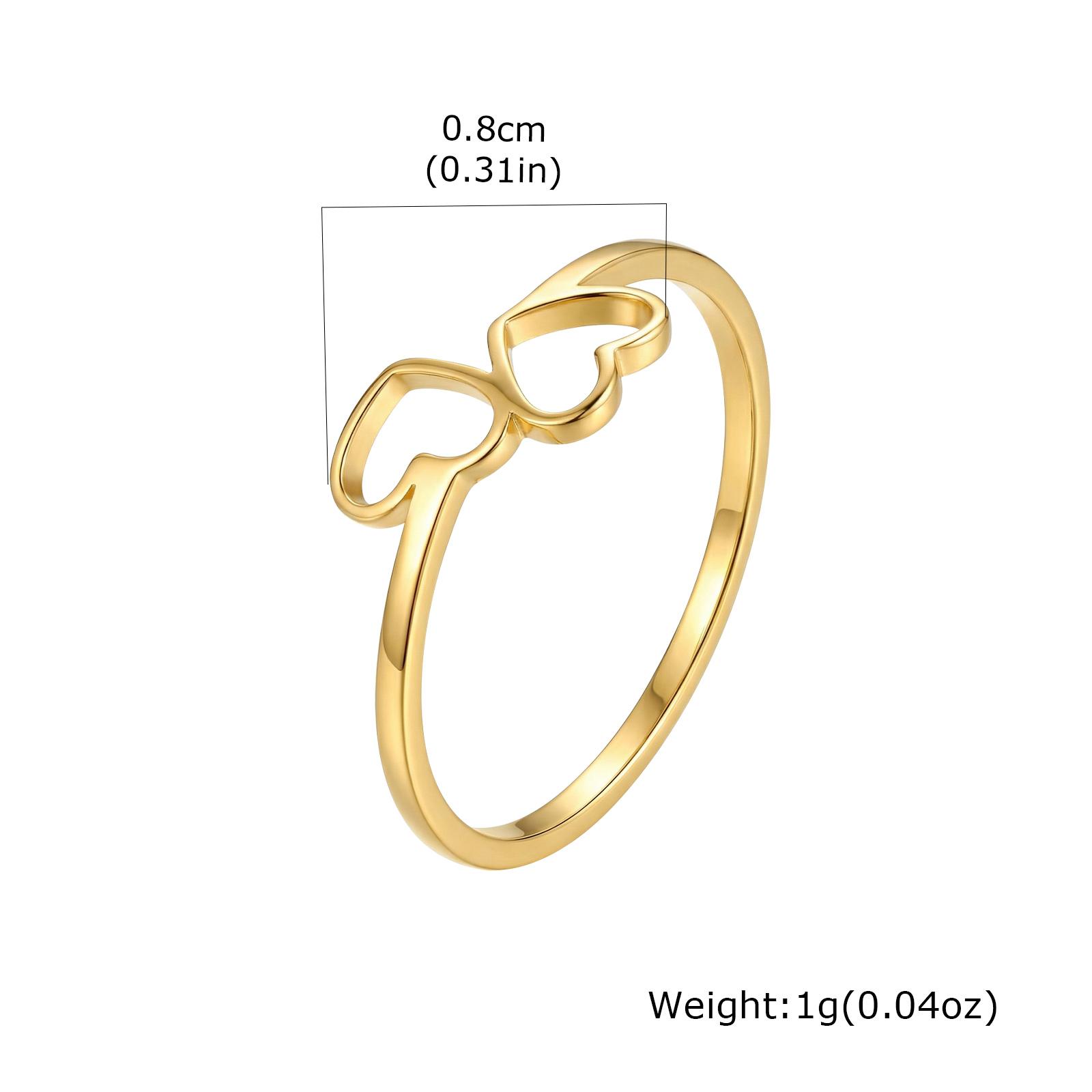 

Stainless Steel Couple Ring for Women Men,Simple Heart Finger Rings,Minimalist Valentine s Day Anniversary Gift 6