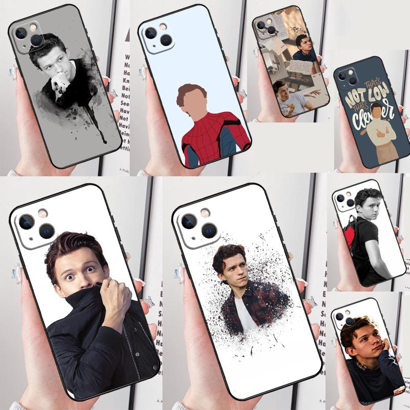 Tom Holland Phone Case For iPhone 16 Pro 15 Pro 11 13 14 Pro Max 12 Mini XR 16 15 Plus 16e Cover Shell