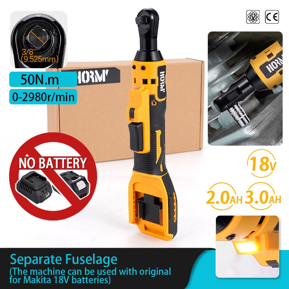 

20V Cordless Electric Impact Wrench 3/8 Inch Right Angle Screwdriver Ratchet Wrench Tool Without Battery For Makita Battery