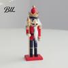 Traditional Nutcracker Statue Wooden Soldier Figurine, Handcrafted Solid Wood Christmas Tabletop Ornament Decorative for Holiday Desk And Bookshelf