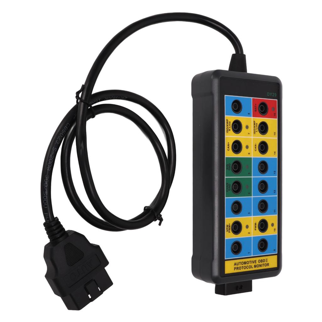 16-pins OBDII Protokolldetektor Rask Deteksjon Enkel Tilgang Overvåkingssignaler OBD2 Breakout-boks