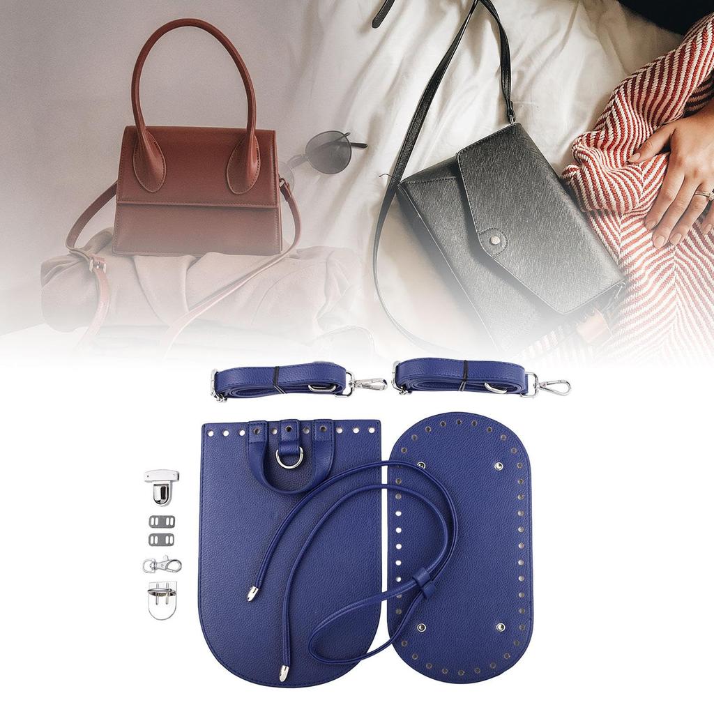 PU Leather Backpack Making Kits Handmade Bag Knitting Crochet Set with Bag Straps Bag Accessories for Bag Making