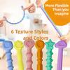 6Pcs Pressure Relief Fingertip Sensory Ring Educational Flexible Fidget Sticks  Airplane