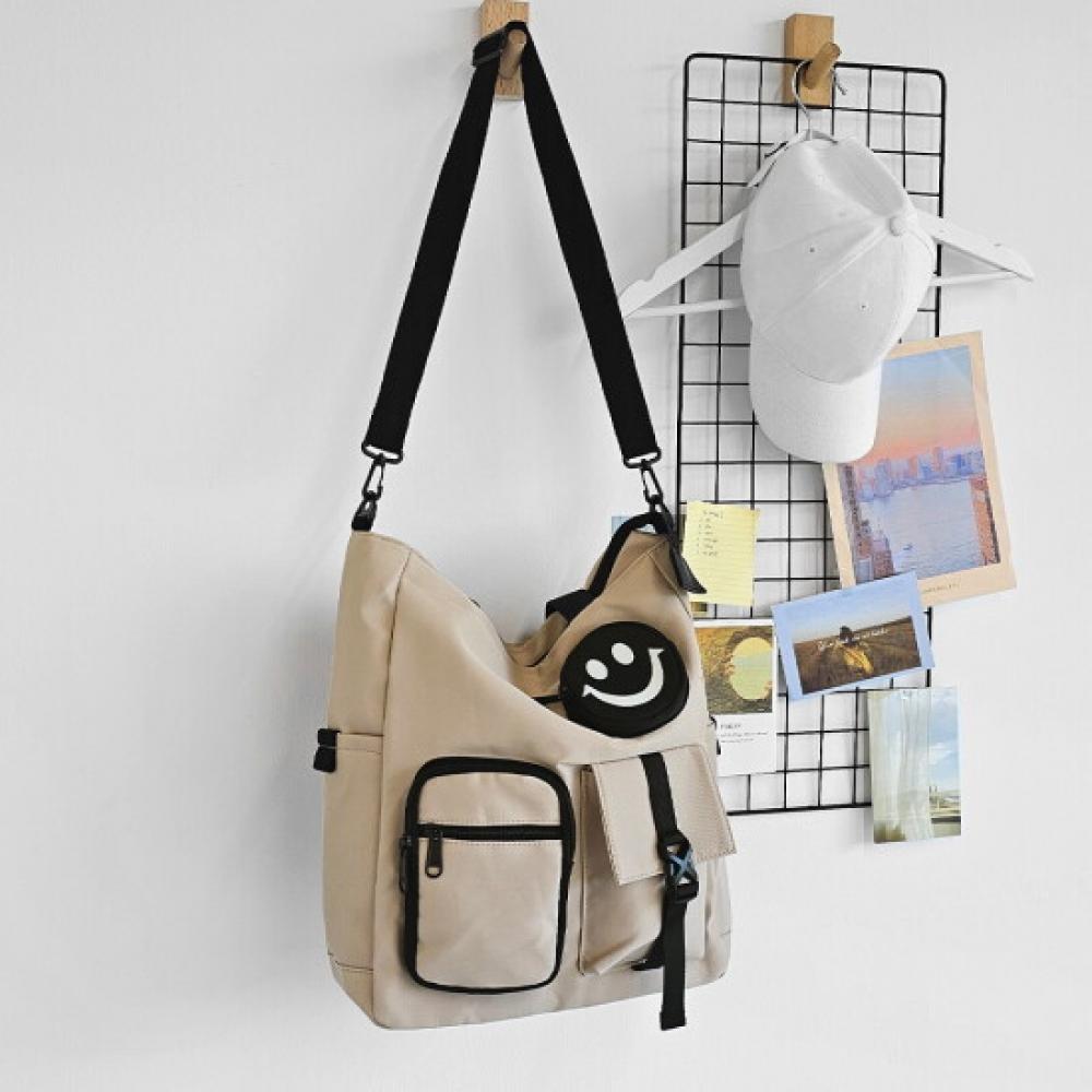 Fromheaven Smile Pocket Casual Shoulder Cross Bag