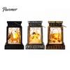 Warm LED Lantern Retro Christmas Night Light, Hand Painted Miniature Fairy Tale for Cozy Living Room Light Holiday Home Decor, Plastic Decorative Lamp