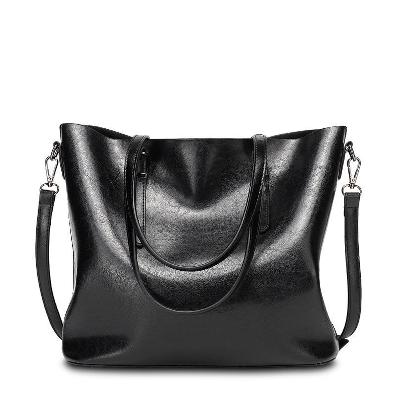 New Retro Oil Wax Leather Tote Bag with Minimalist Paint Finish, Simple Handbag Style, Minimalist Single Shoulder Crossbody Bag