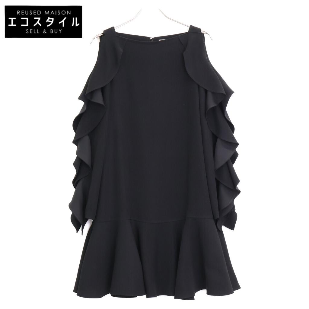 ADEAM 41801 Black Ruffle Sleeve Dress Dress 0 blackUsed