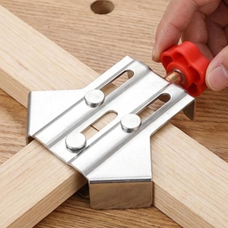 Metal Steel Quick Clip Auxiliary Corner Clamp Locator Adjustable 90 Degree Fixing Clamp For Woodworking Tool