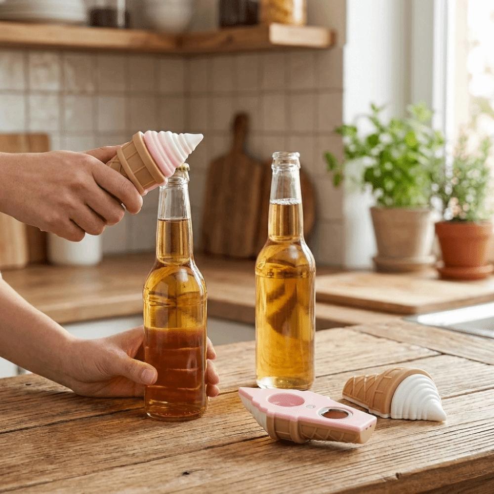 Portable Magnetic Bottle Opener Cute Beverage Opener Multi-functional Box Opener Kitchen Gadget