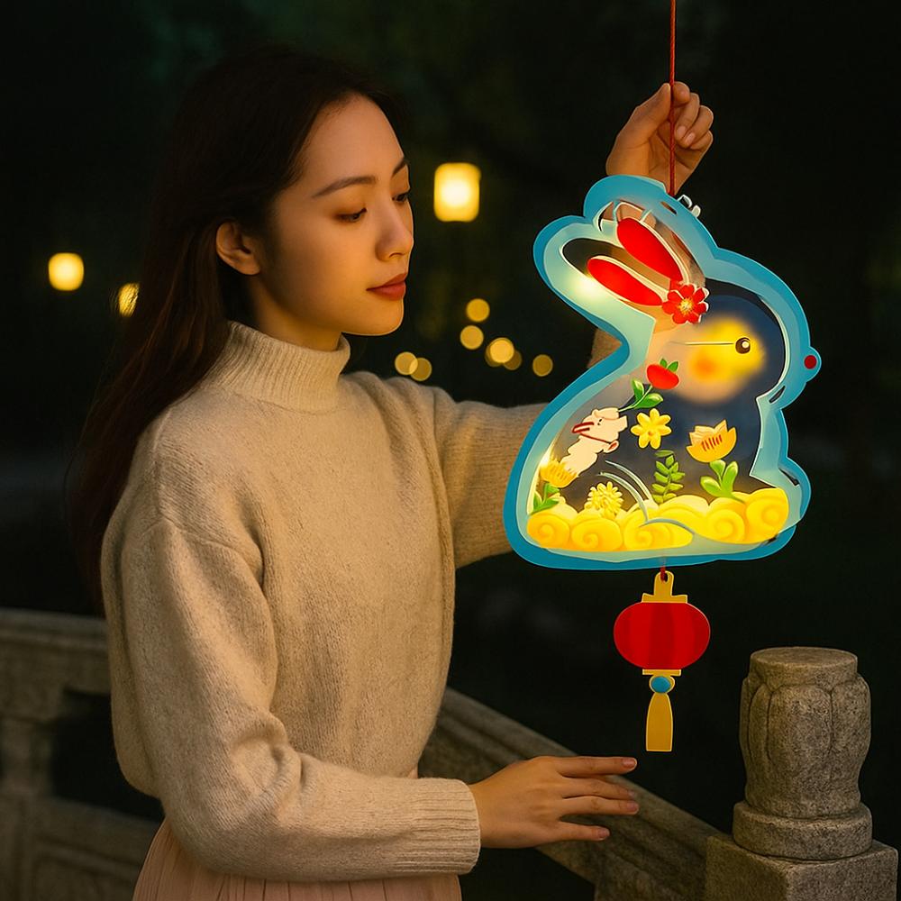 

Waterproof Mid-Autumn Festival Lantern Transparent Cartoon Rabbit Lamp Children Style 3