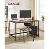 VASAGLE Computer Desk, Writing Desk with 2 Shelves on Left or Right, Work Table for Office Living Room, Steel Frame, Industrial
