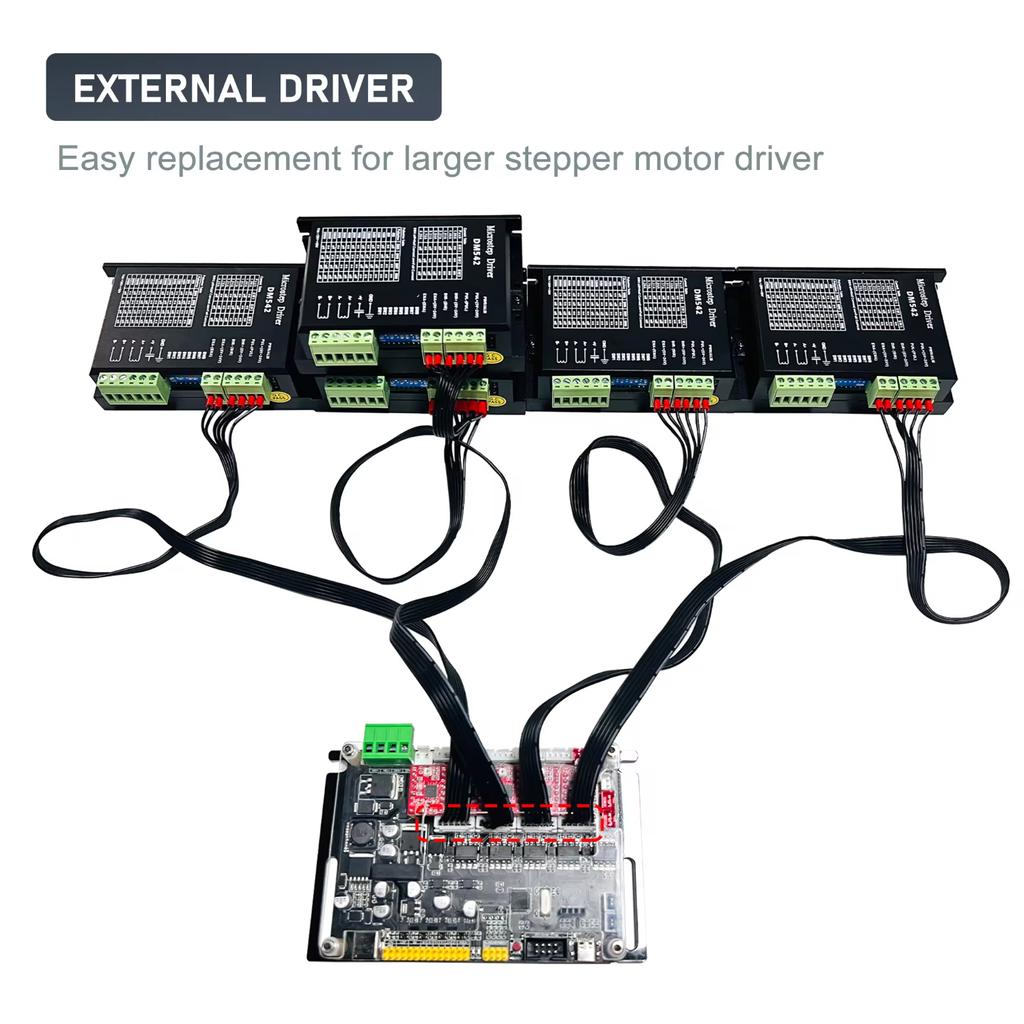 4AXIS Controller MCU32 Bit 32GRBL Stepper Motor Driver XYZA Axis Driver Board Spport 500W Spindle   Milling Machine