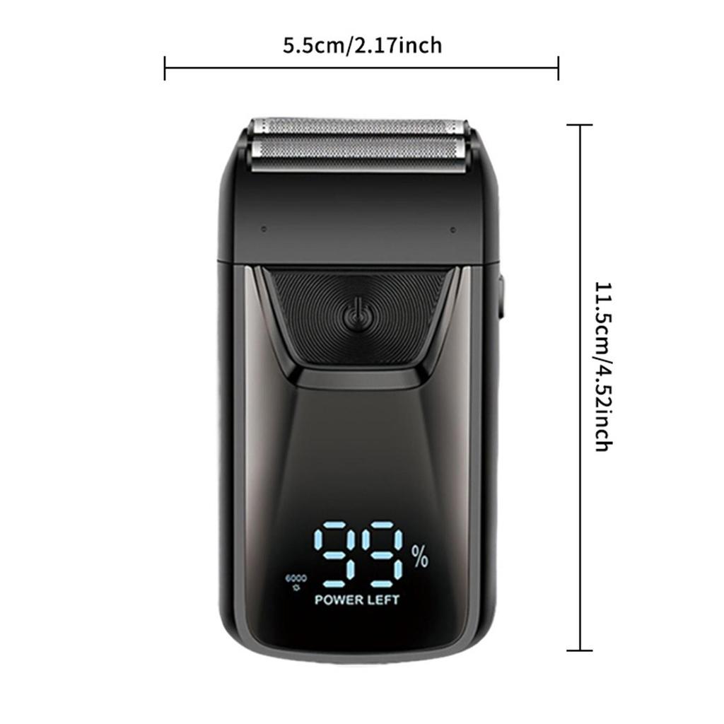 Mini Shaver for Men Bald Head Shaver Portable Beard Shaver Foil Trimmer for Home Outdoor Indoor Camping Traveling Dad Gifts