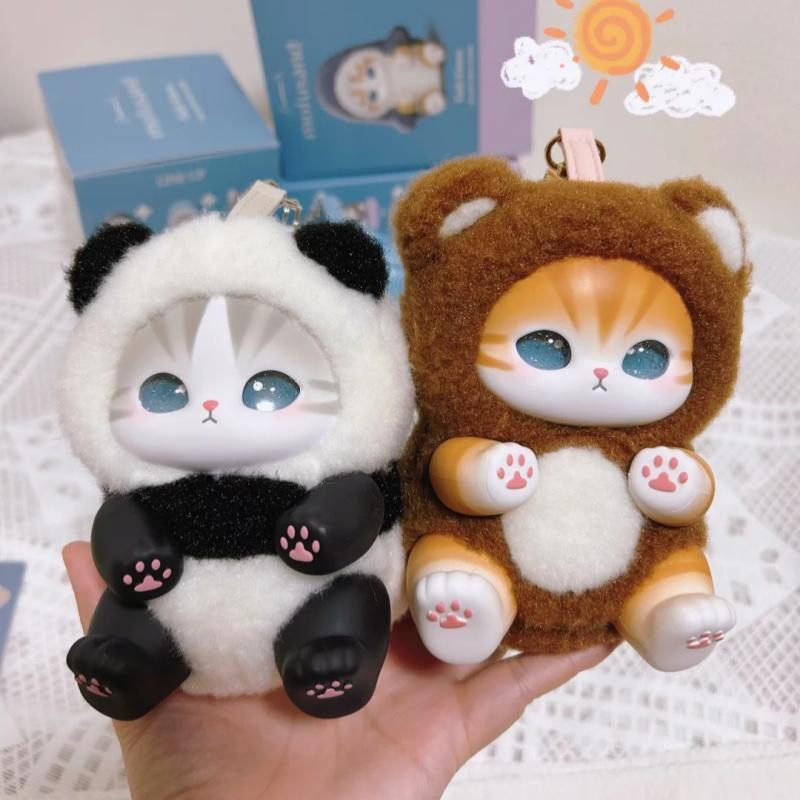 New Cute Cat Sparkling Shark Cat Series Blind Box Vinyl Plush Bag Decorative Surprised Box Girl Christmas Birthday Holiday Gift