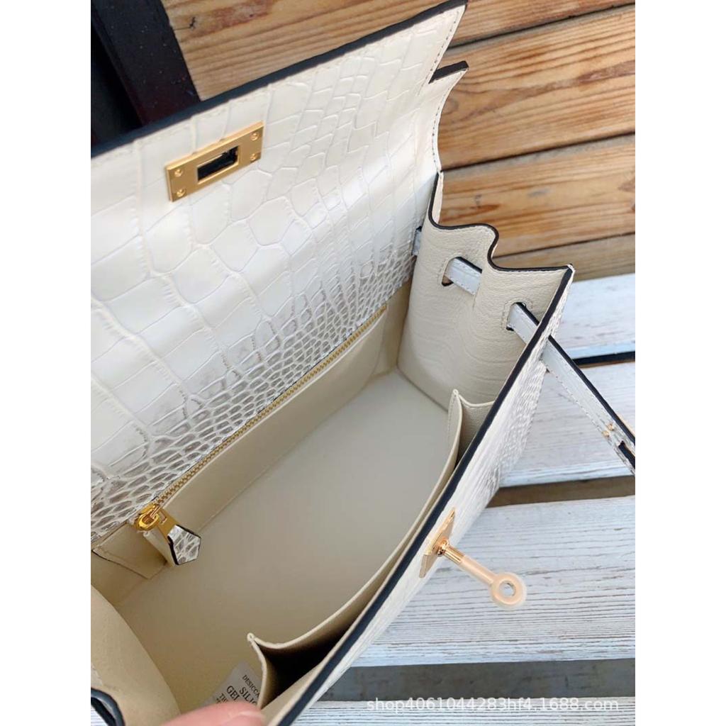 Himalayan second generation 25cm genuine leather crocodile pattern handbag fashion shoulder messenger bag women