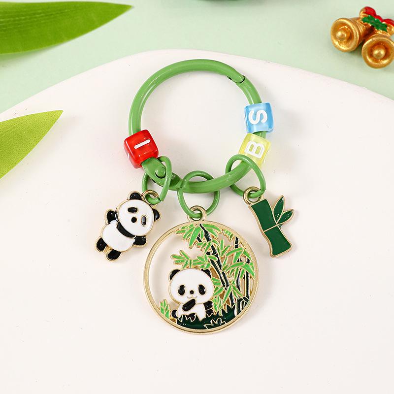 Chinese Style Panda Keychain Pendant - Cartoon Design, Creative Bag Ornament, Small Gift