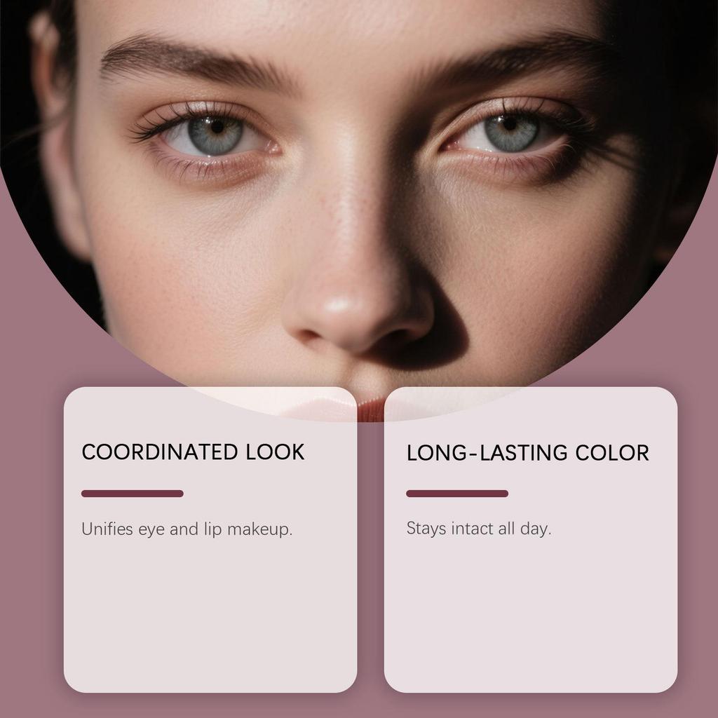 Zephoco Black Honey Eye & Lip Set: Moisturizing Glossy Lipstick & Eyelash Curler Beauty Kit