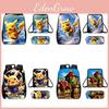 Pikachu Pokmon Kids School Backpack Set With Waterproof Oxford Fabric For Elementary Students