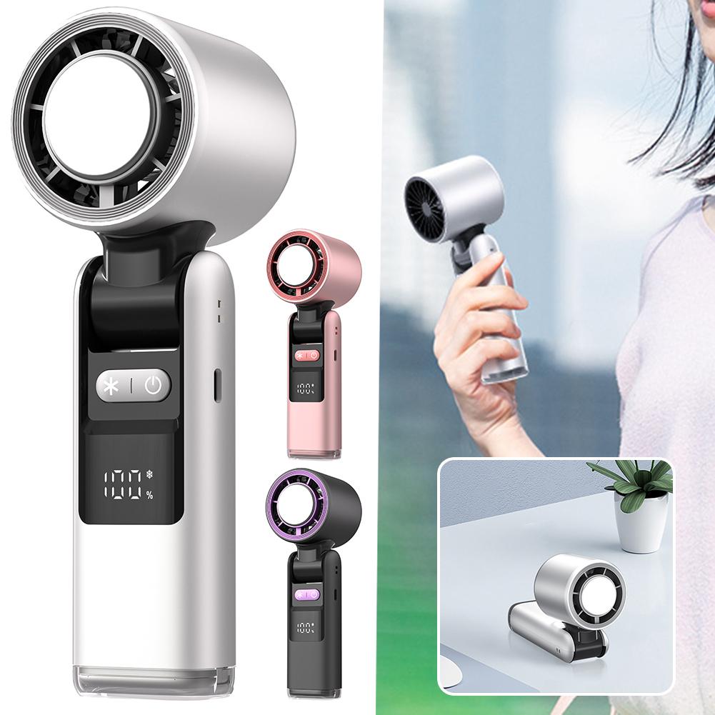 2025 Chilled Ice Sensation Cold Fan 100 Turbos Speed Fan USB Powered Digital Display Portable   Fans For Outdoor Camping Trave