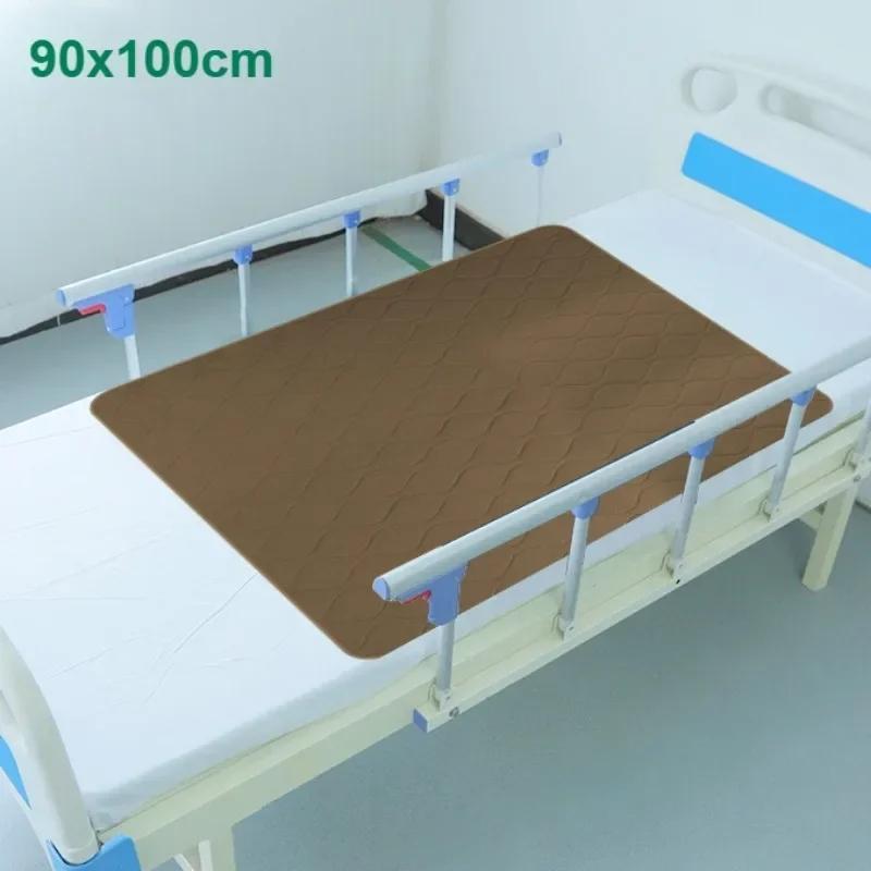 Washable Incontinence Bed Pad for Elderly Adults Thickened Waterproof Reusable Diaper Mattress Paralyzed Bedridden