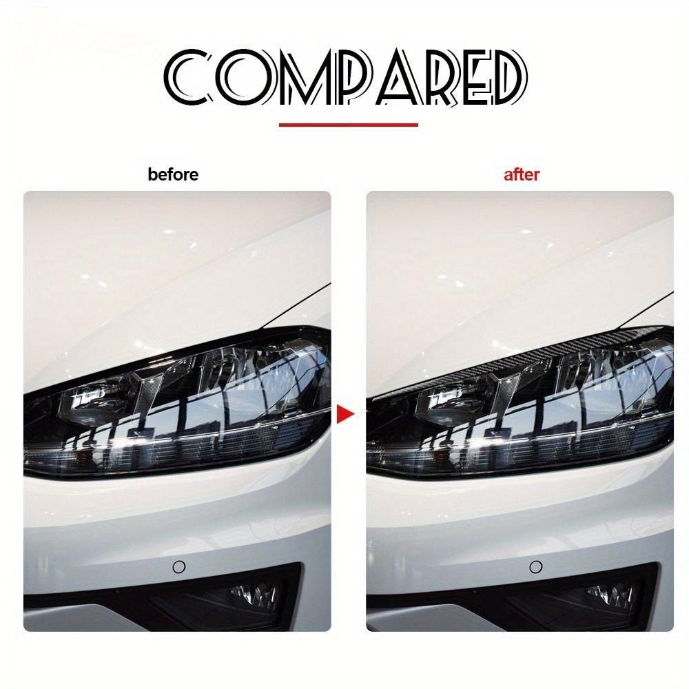 Carbon Fiber Car LED Headlight Protector Head Lamp Eyebrow Sticker Trim For VW Golf 7 GTI MK7 2013-2017 Auto Interior Accessorie