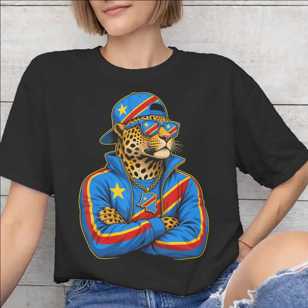 Summer Republic Of Congo Congolese Flag T Shirt for Unisex Unisex 100 Cotton Tshirts Short Sleeve Tops