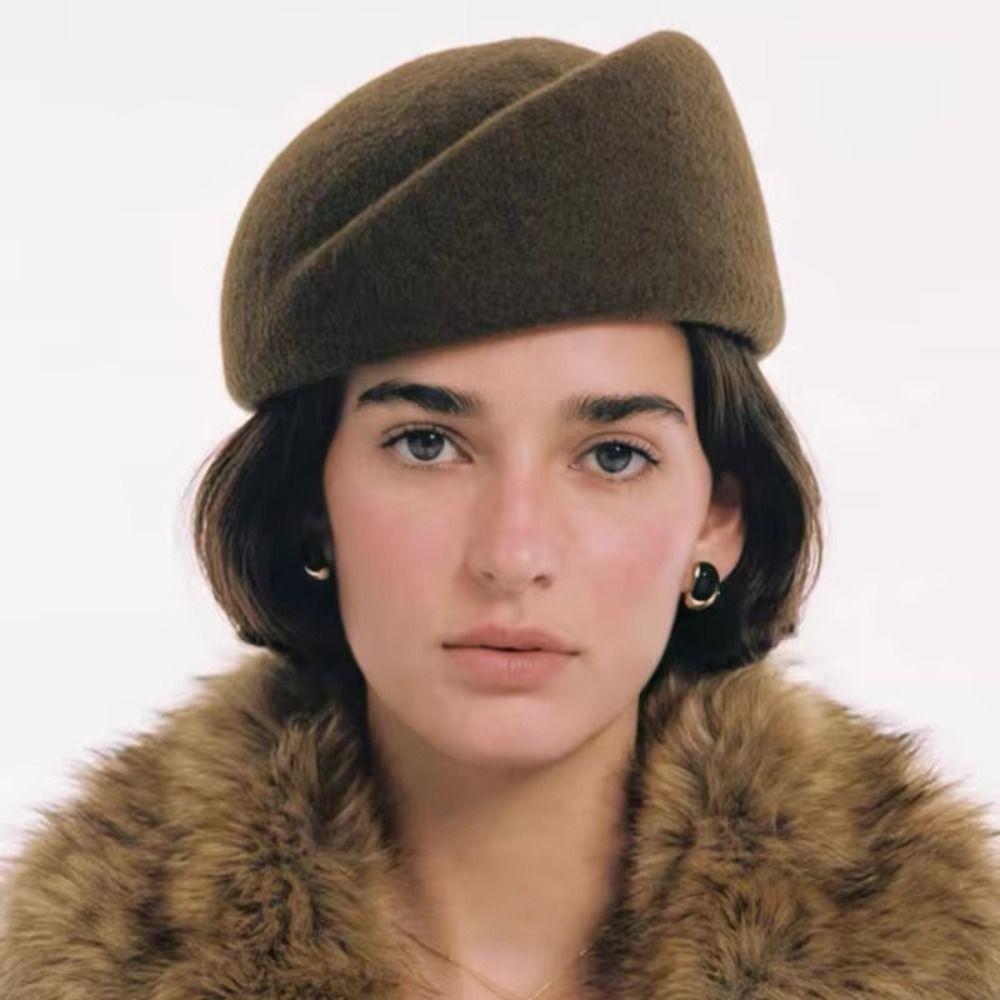 Fedoras Beret Hat Elegant Fedora Hat Fashion Airline Stewardess Caps Airline Uniform
