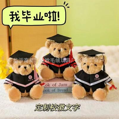Arztmütze Bärenpuppe Gedenk-Abschlussbär Plüschtierpuppe Logo Abschluss Souvenir Für Studenten