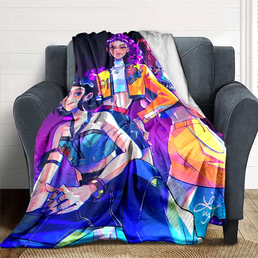 1Pc Fantasy Heroes Unite Blanket For Couch Bed Plush Cozy Fuzzy Blanket Super Soft Warm Blankets For Fall And Winter 0918200