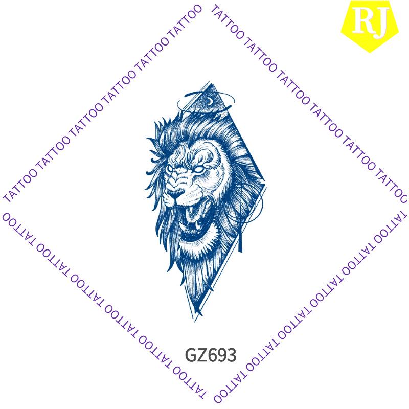 Herbal Waterproof Semi-Permanent Tattoo Stickers - Non-reflective, Sweatproof, Small Fresh Letter Design 110x180 mm