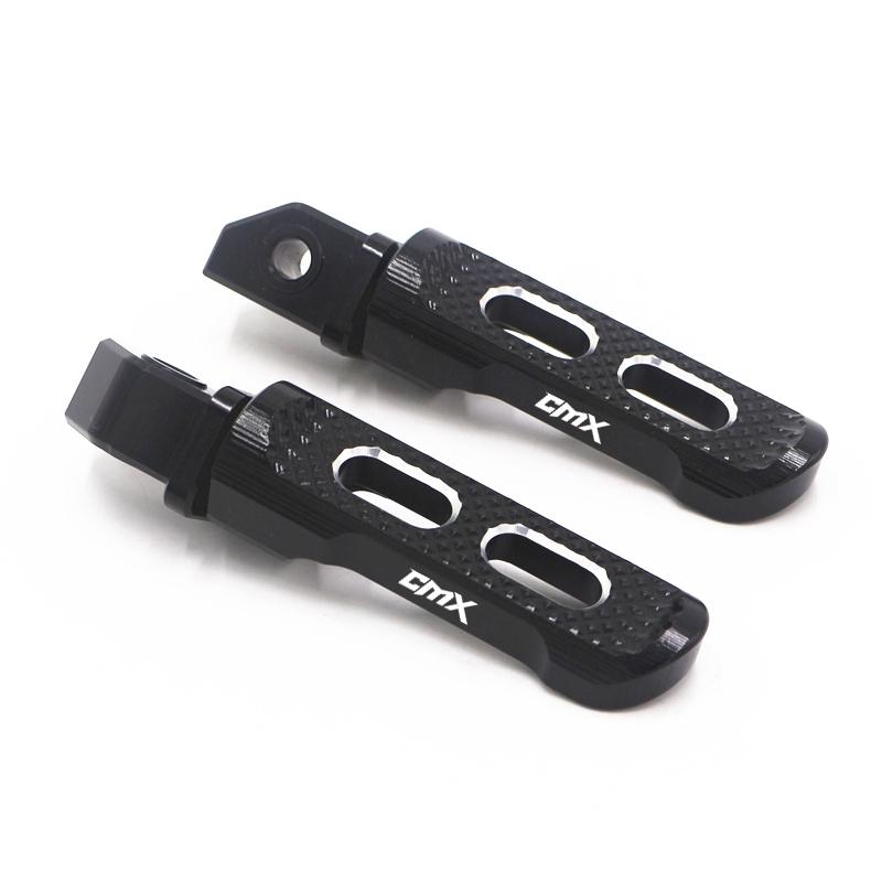 

Подножка для мотоцикла, алюминиевые подножки для пассажиров с ЧПУ, задние подножки, педаль для Honda CM500 CM300 CMX300 CMX500 Rebel500 CMX LOGO Black