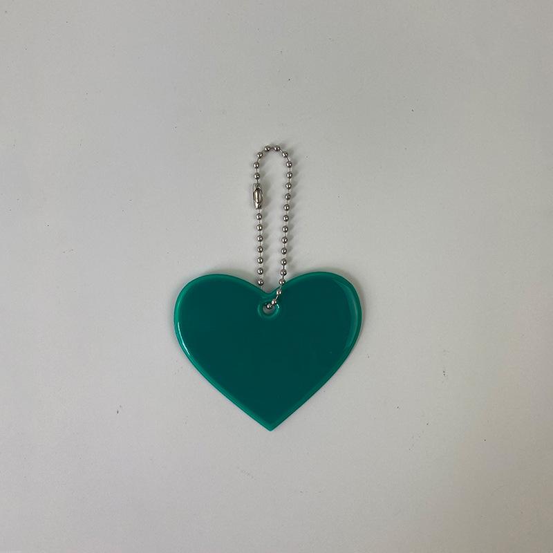 Milai Reflective Heart Pendant Keychain - Student Backpack Safety Ornament