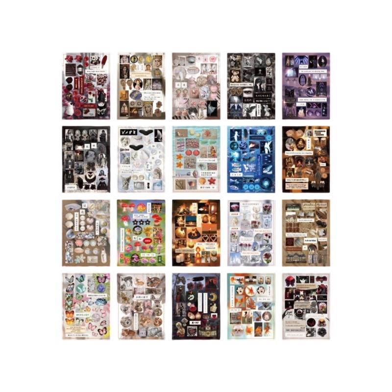 Aesthetic Sticker Scrapbooking Sticker Die-Cut Sticker Book Retro Stationery Sticker Japanese Styles Sticker