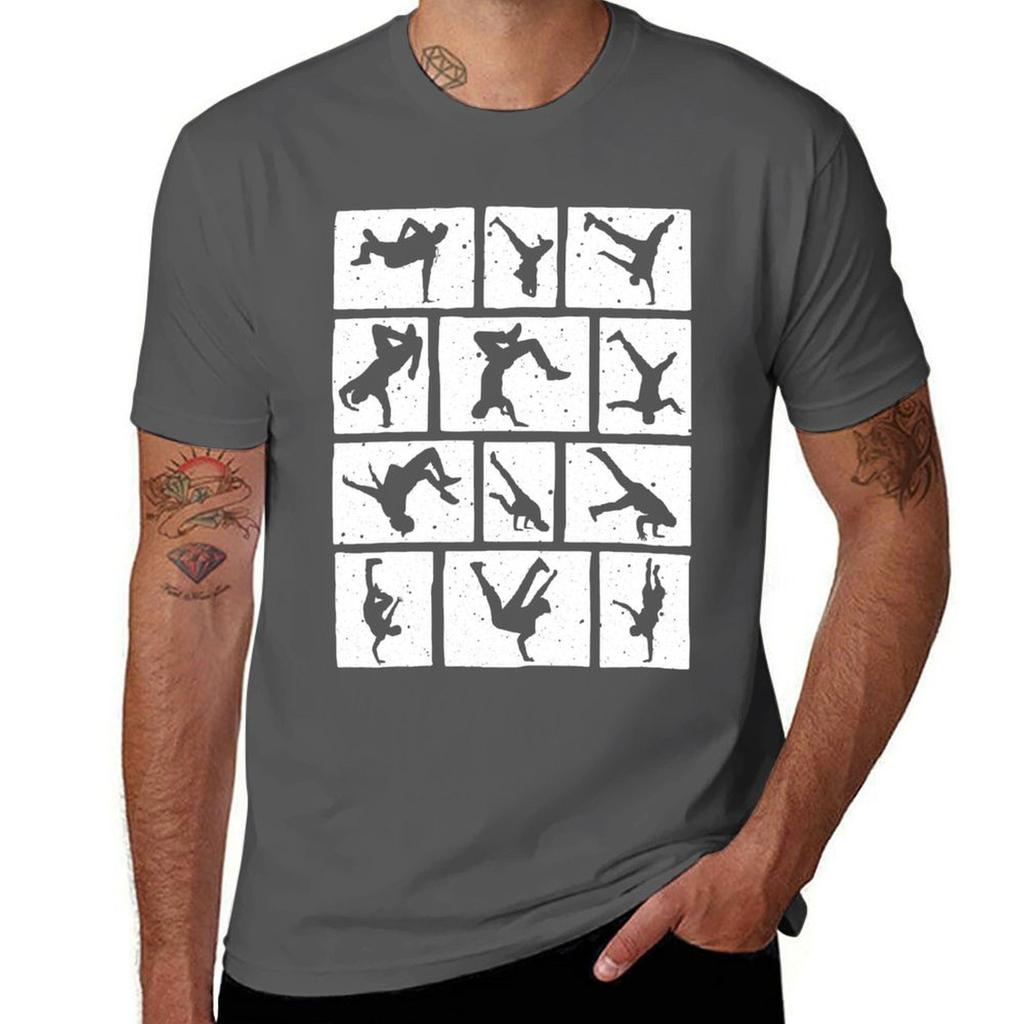 Funny Break Dancing Gift Vintage Hip-Hop Cool Break Dancer T-Shirt Work Outdoor T-Shirt for Unisex