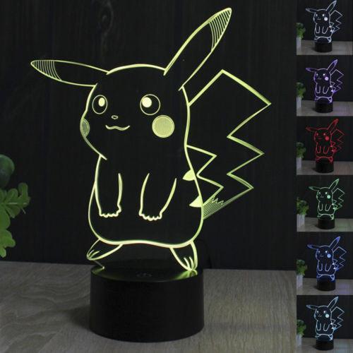 

Go 3d Pikachu Led 7 Color Changing Touch Switch Table Lamp Quality High